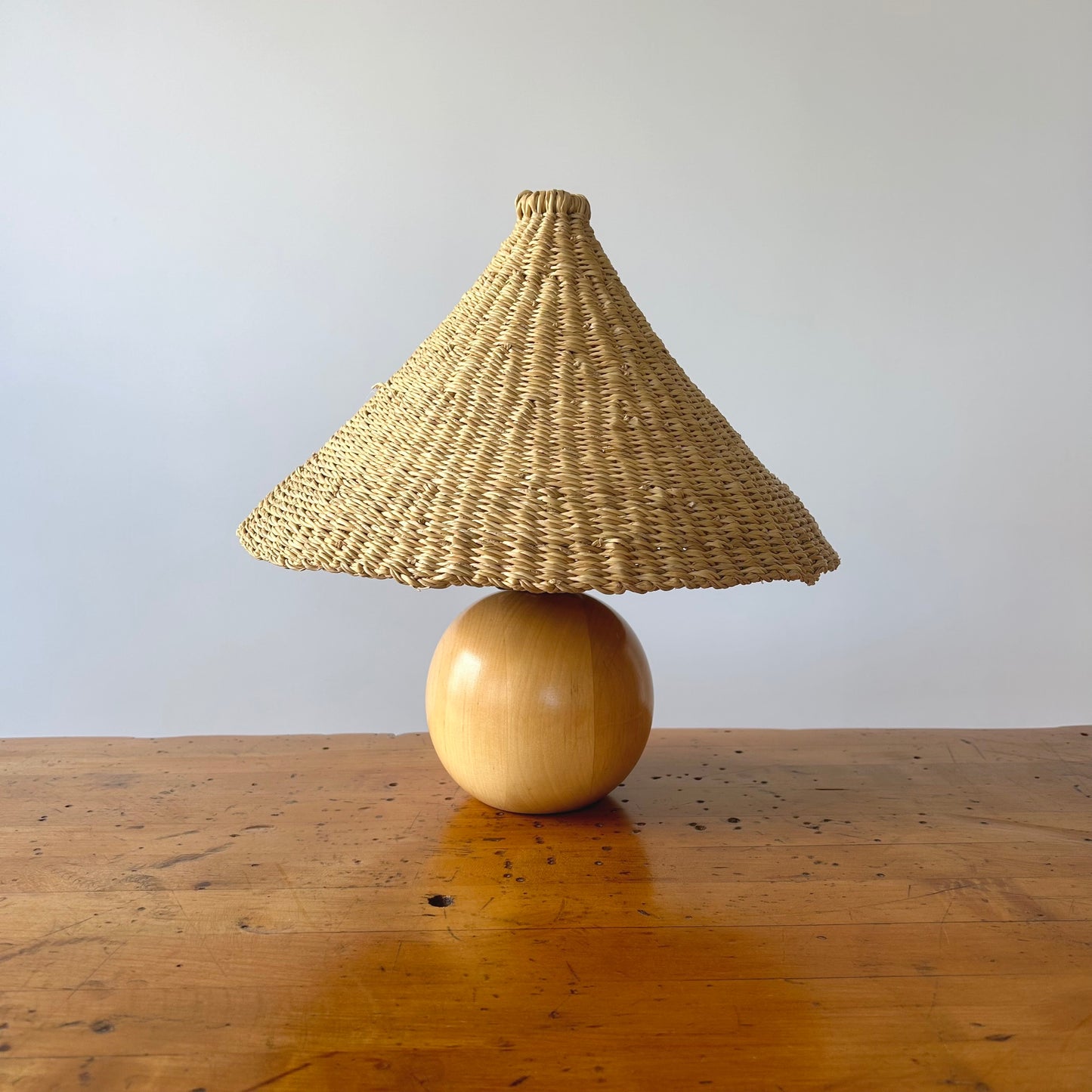 Mini Oak Ball Lamp