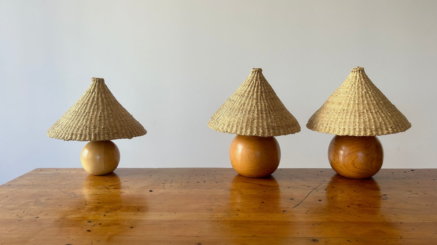 Mini Oak Ball Lamp