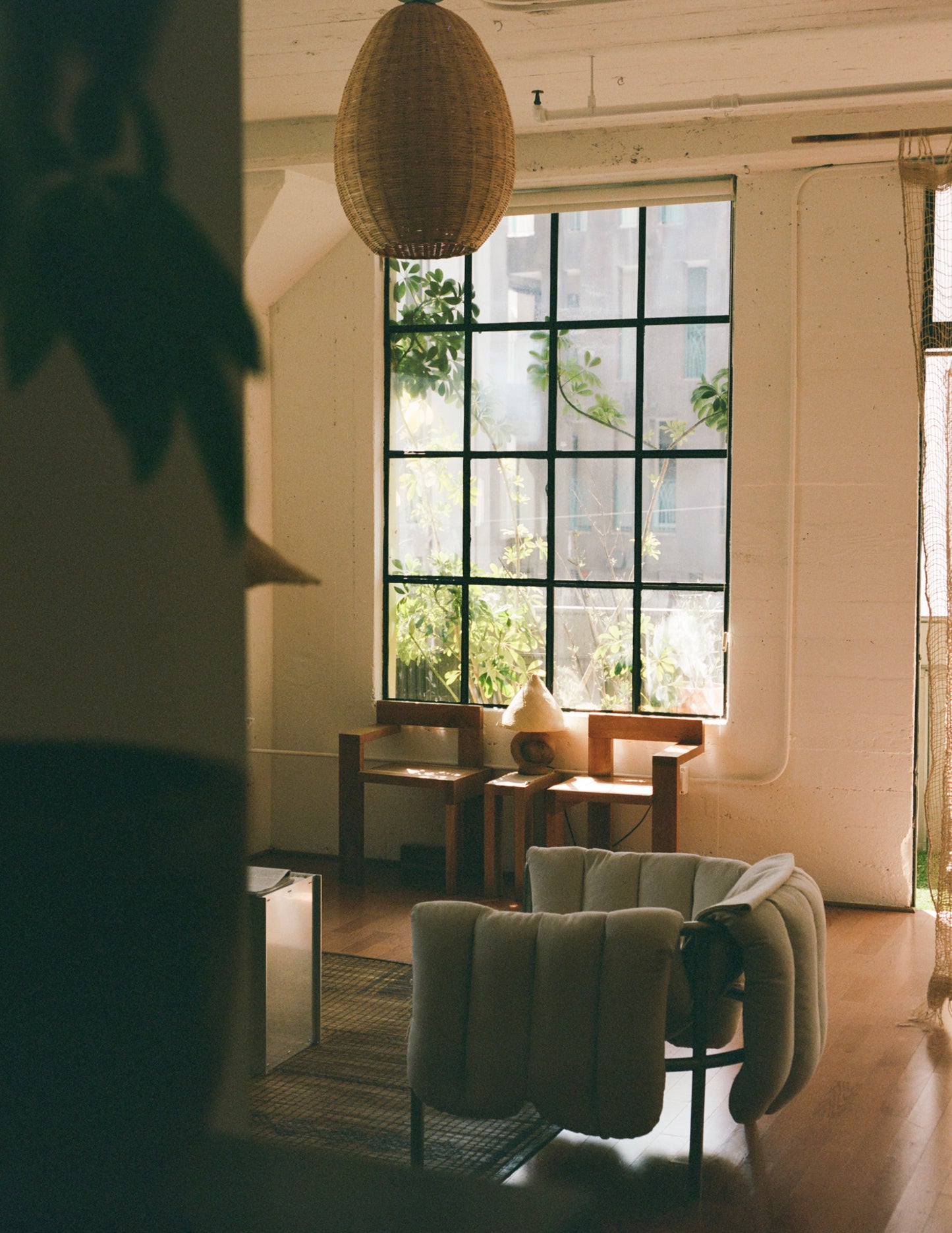 The Brava Light is a large, hand-woven, egg-shaped, ceiling-mounted pendant light, made from a bamboo-like river reed by skilled craftspeople in Oaxaca, Mexico. A perfect light for kitchens, hallways, and living rooms.