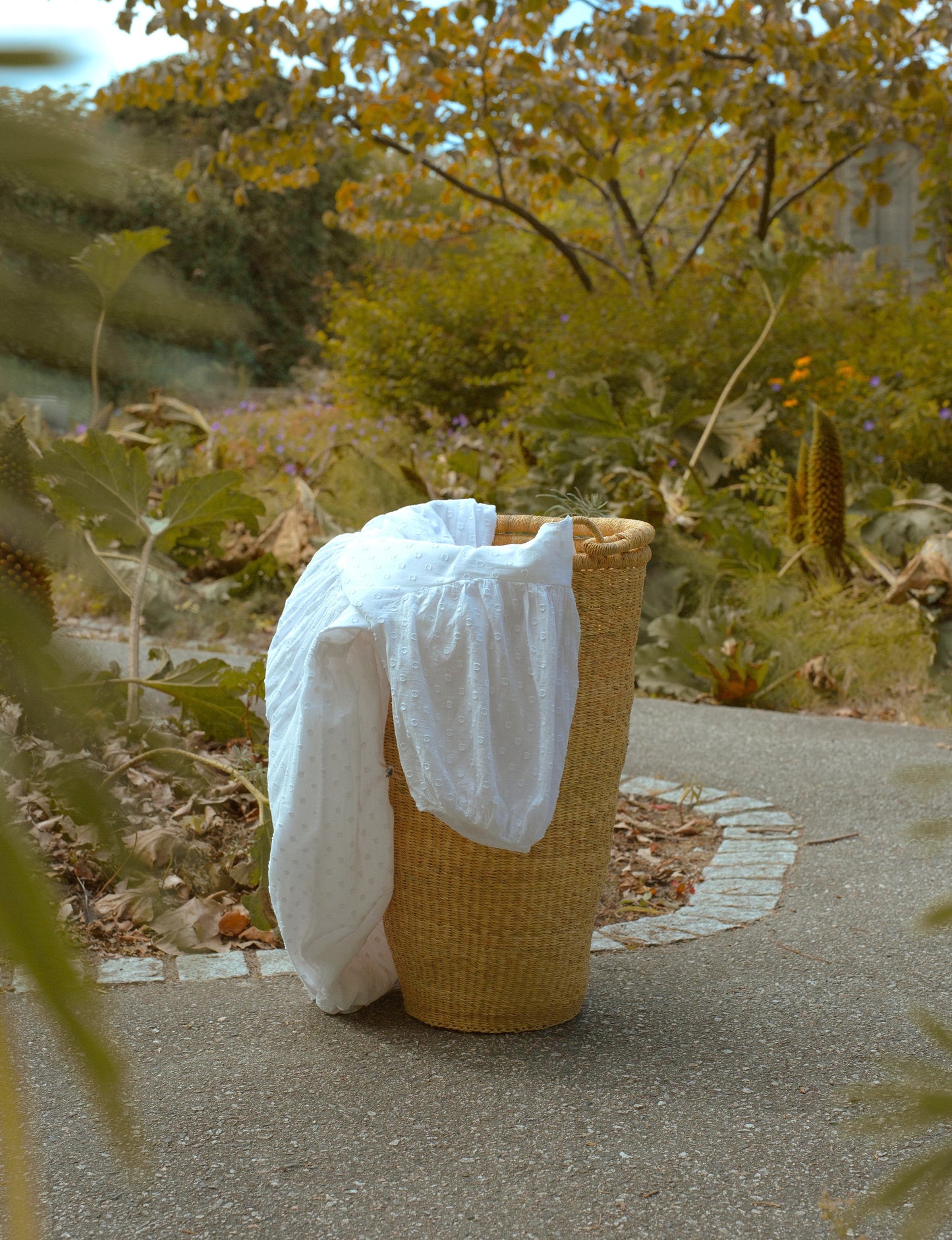 handwoven laundry basket