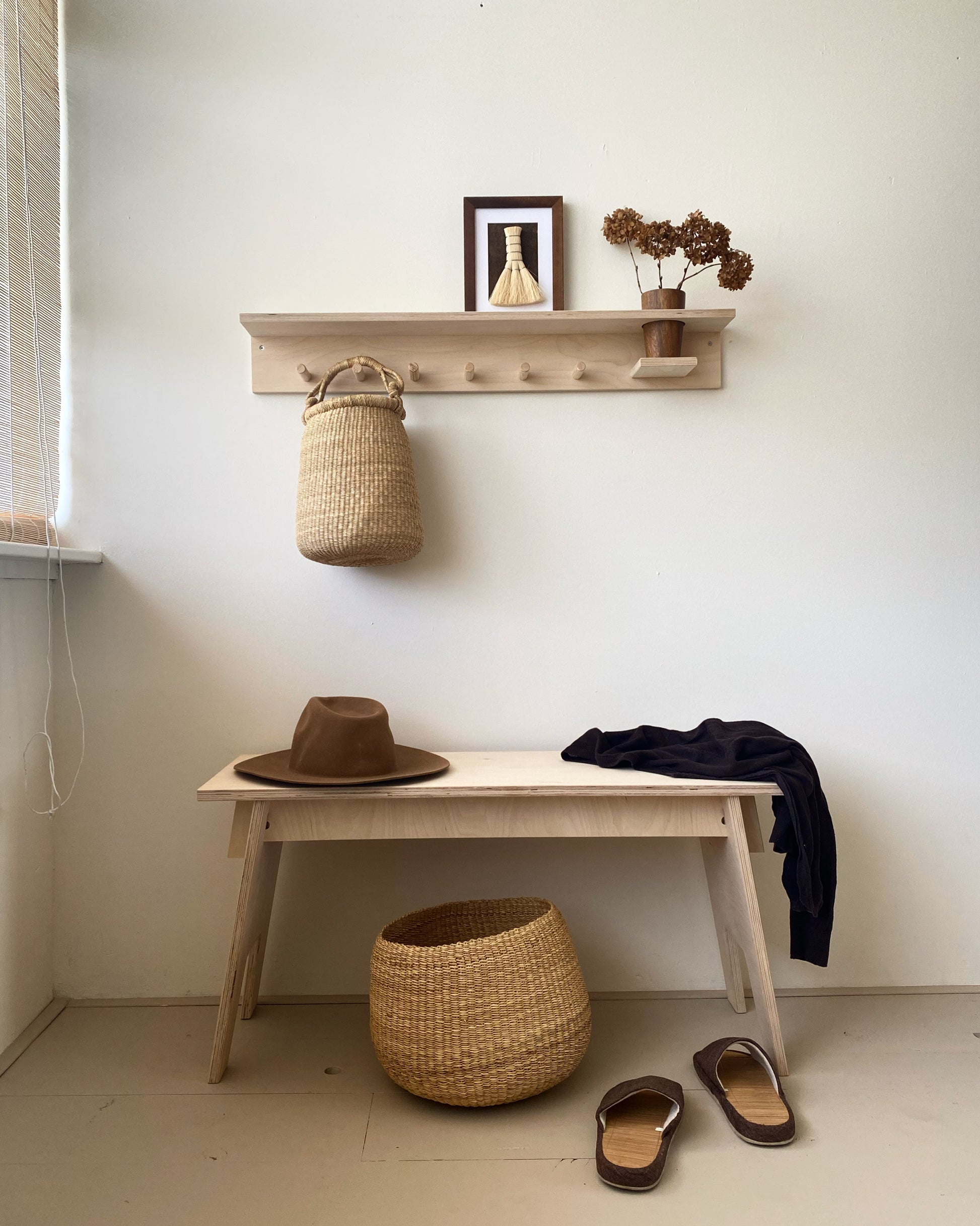 entryway basket storage