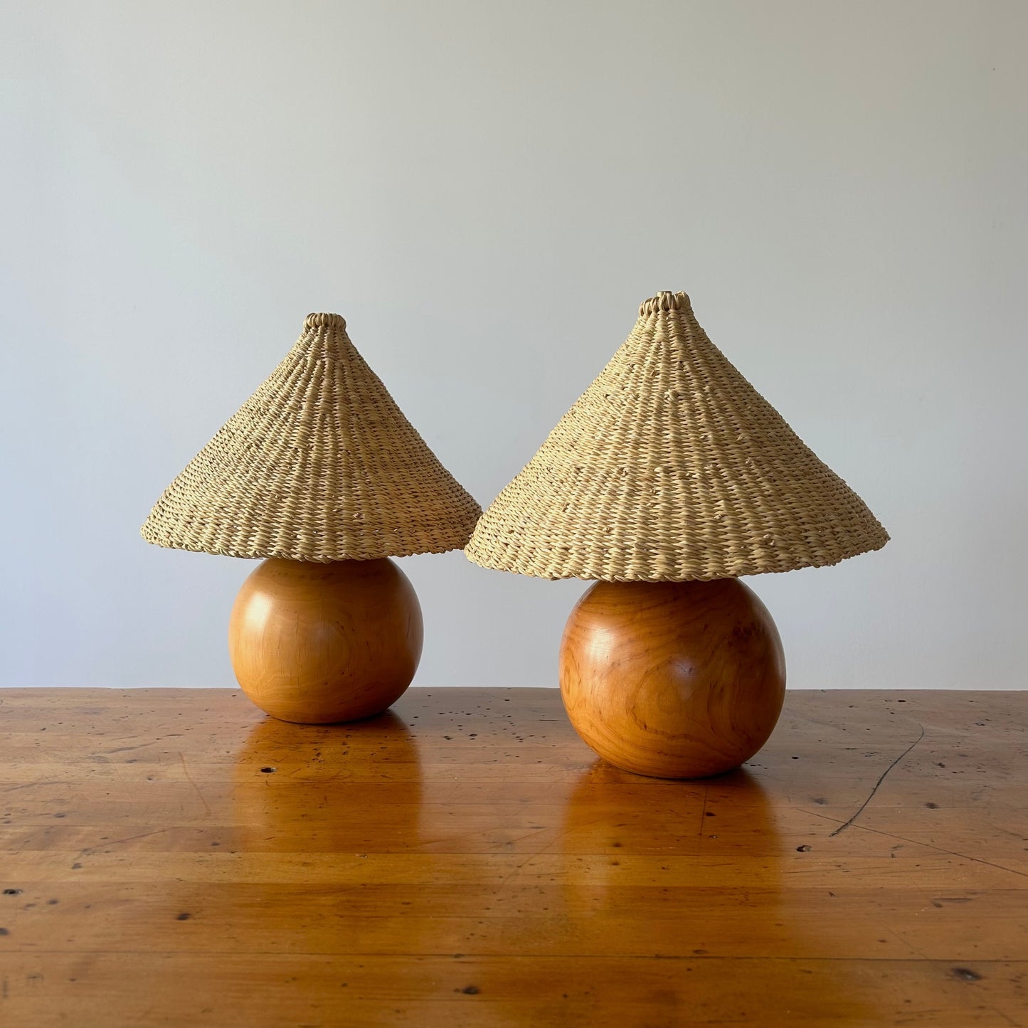 Oak Ball Lamp