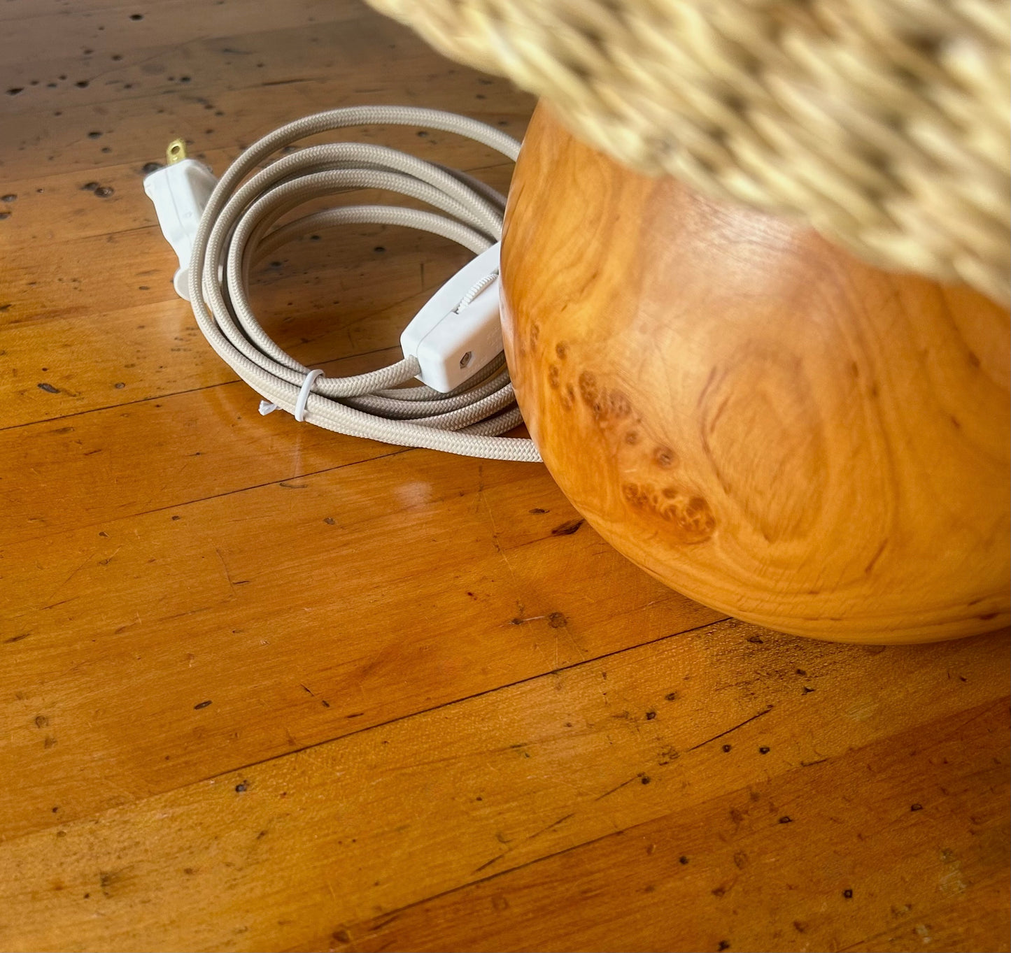 Oak Ball Lamp