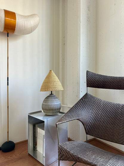 Yamakawa Rattan Lounge Chair and Footstool