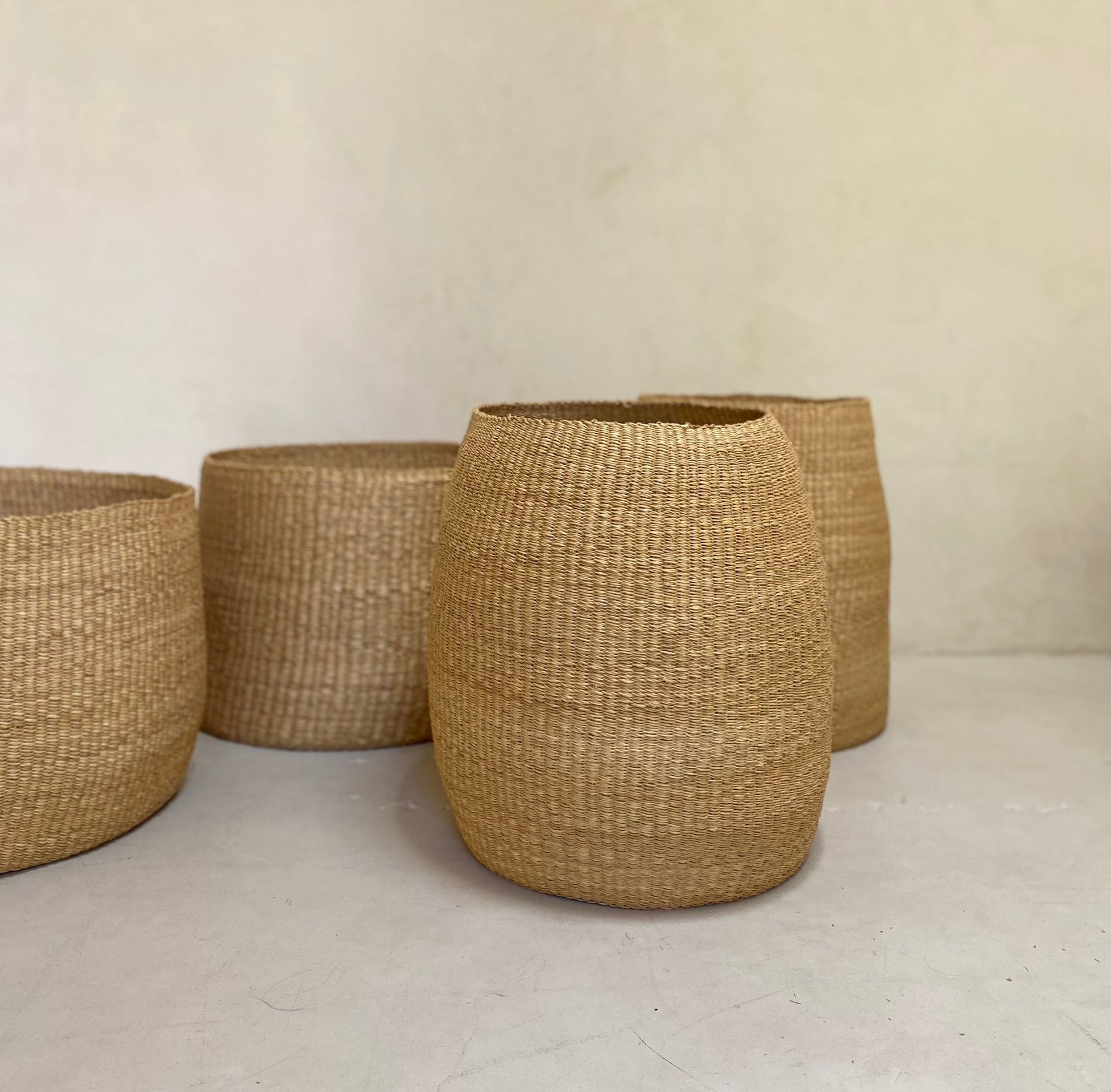 natural hand woven baskets