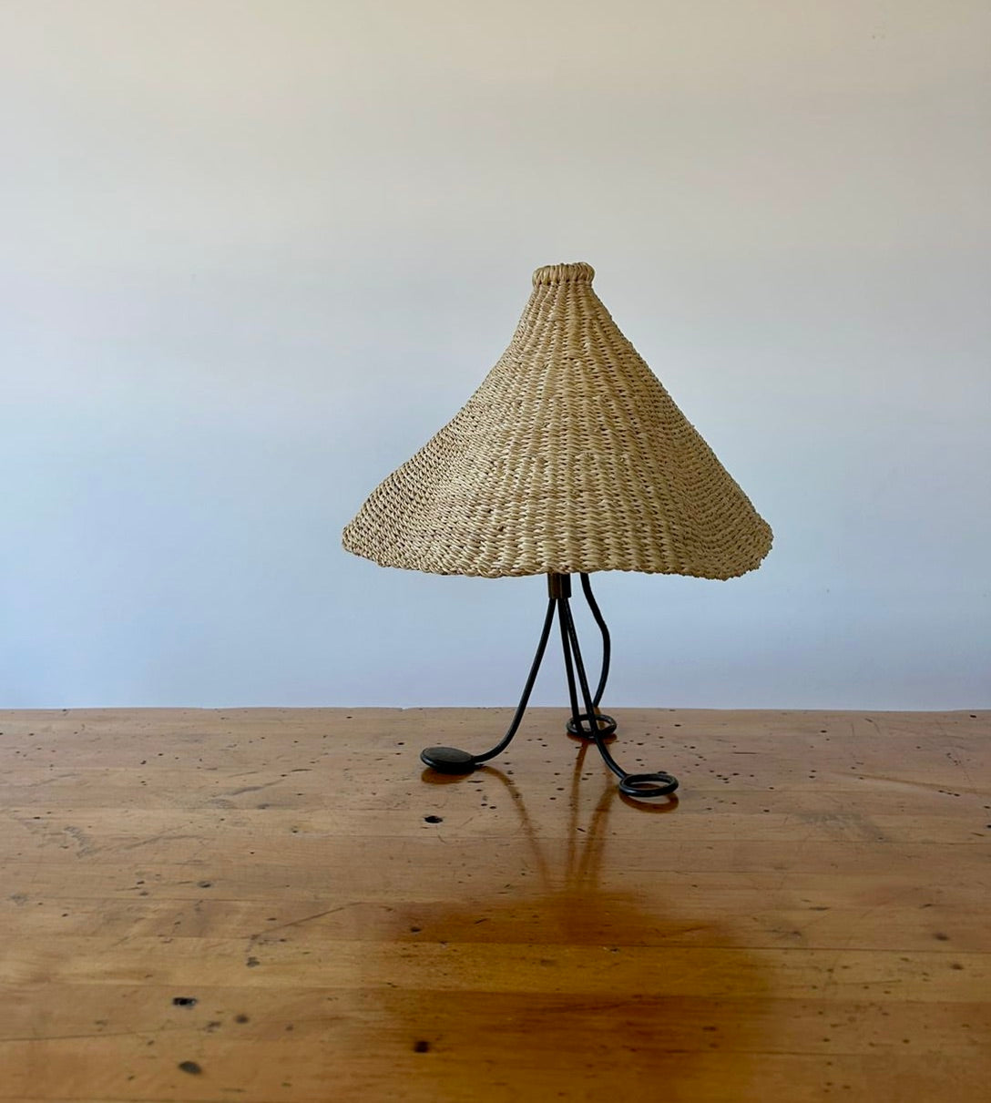 vintage french tripod lamp