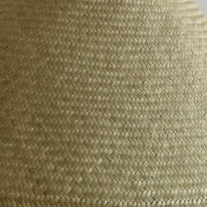 woven palm light shade in sage green