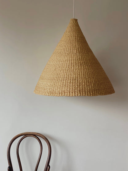Oversized woven pendant light